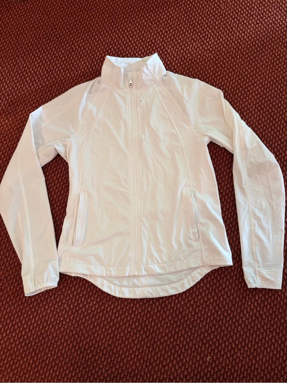 Athleta White Full-Zip Lightweight Utility Jacket